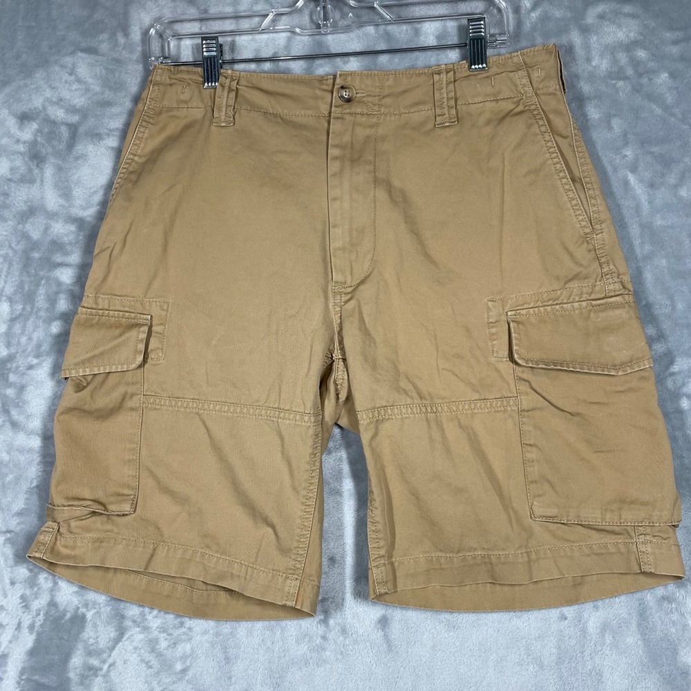 Polo Ralph Lauren Mens Relaxed Fit Cargo Shorts Khaki Tan Cotton Size 30 - Picture 2 of 10